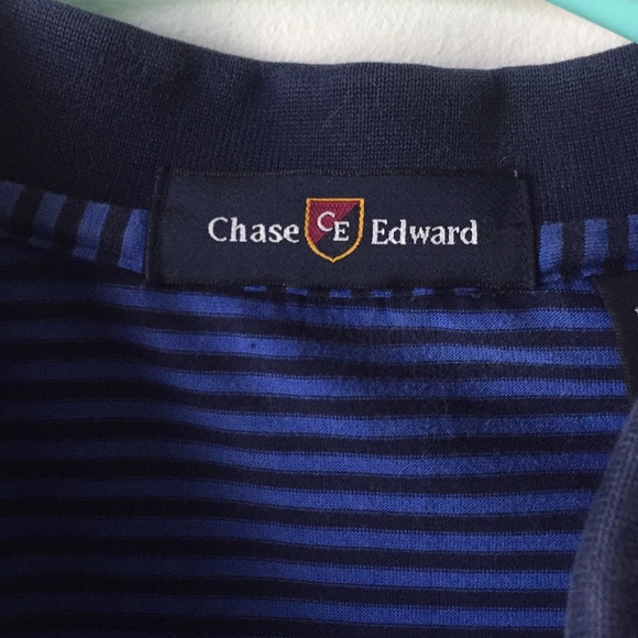 ☘️HP☘️Men's polo XL Navy & Black striped. - Picture 3 of 5